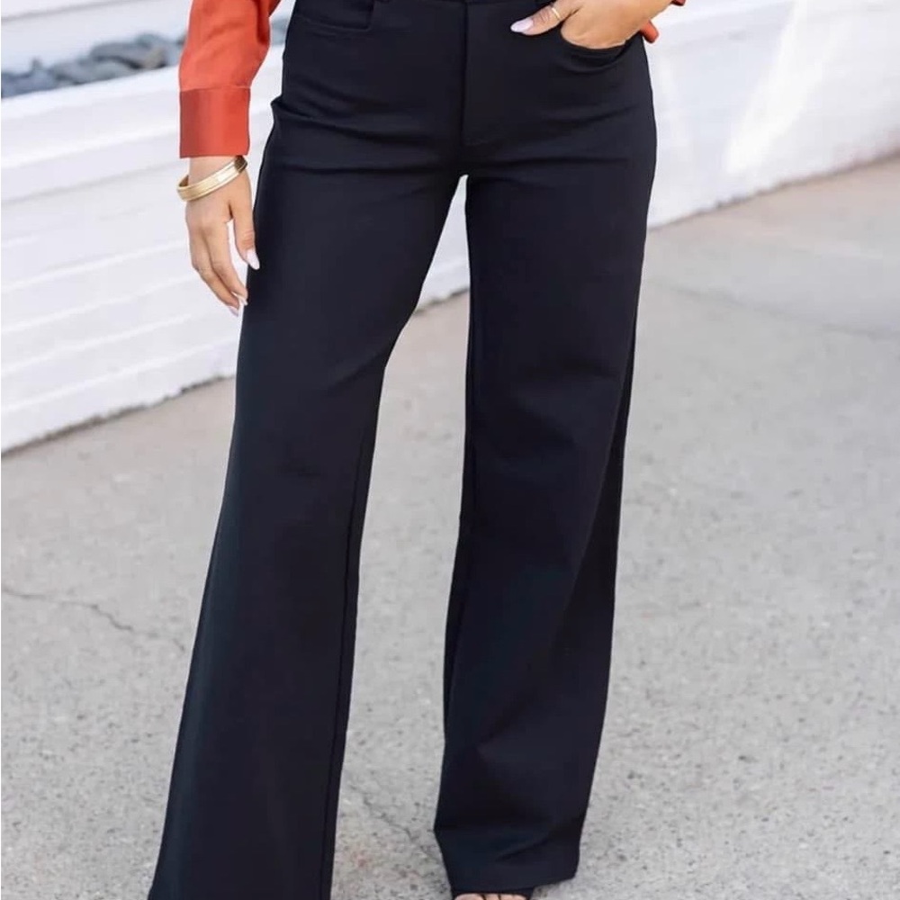 Elegant Black Women's Wide-Leg Pants